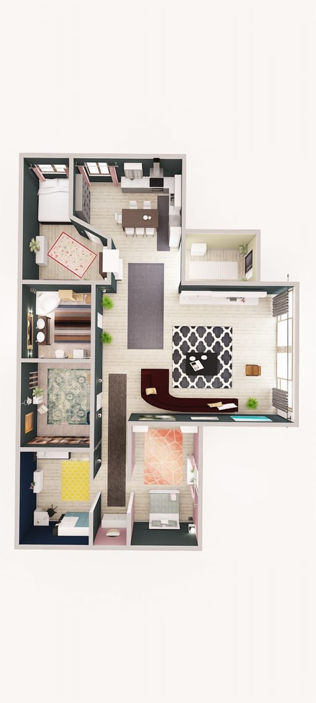 Contemporary floor plan