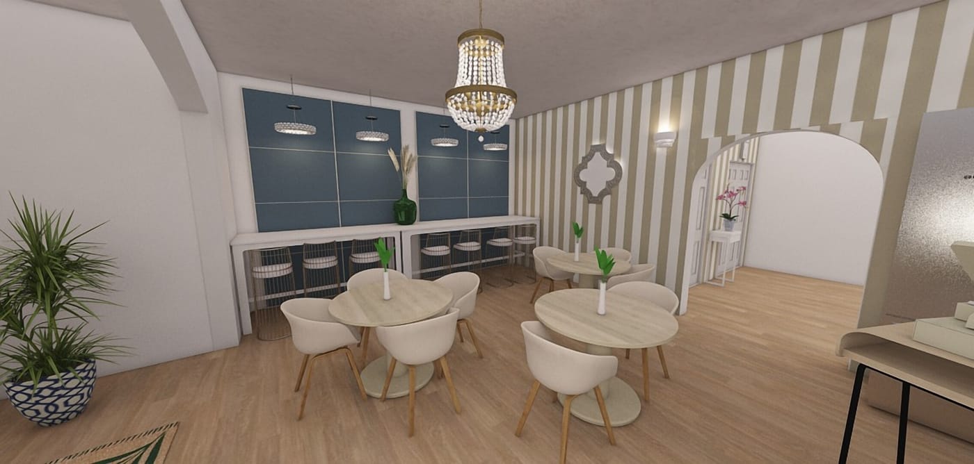 Contemporary cafe
