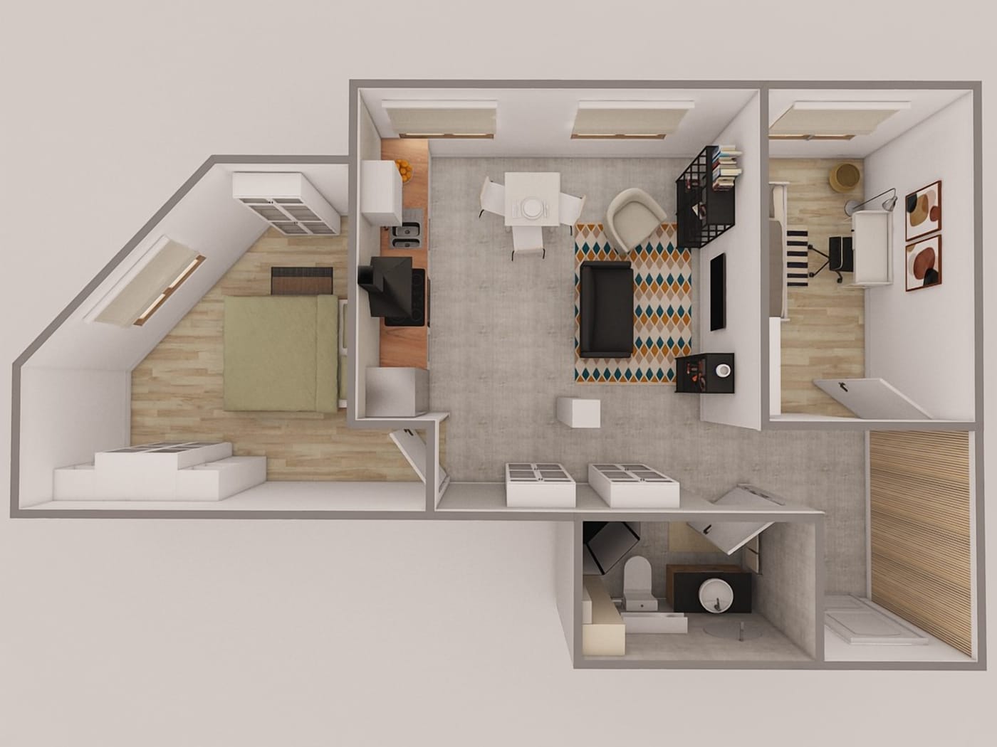 Contemporary floor plan