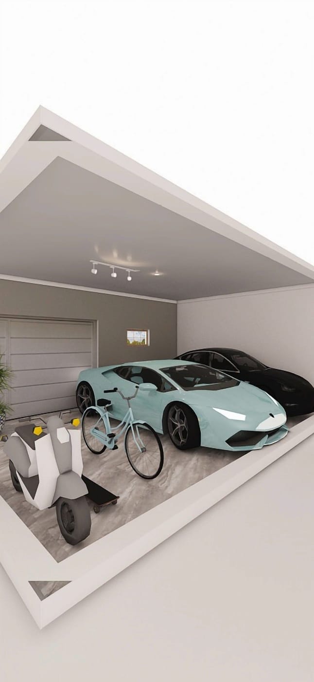 Traditional garage