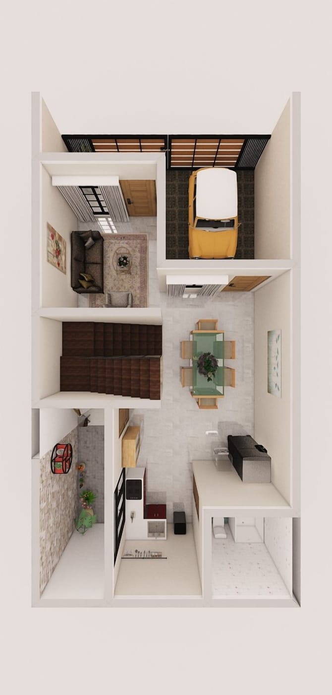 Mid-century floor plan