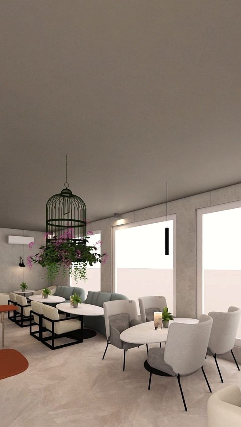 Contemporary cafe
