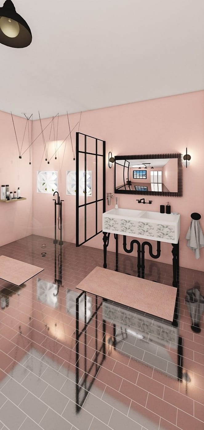 Mid-century bathroom