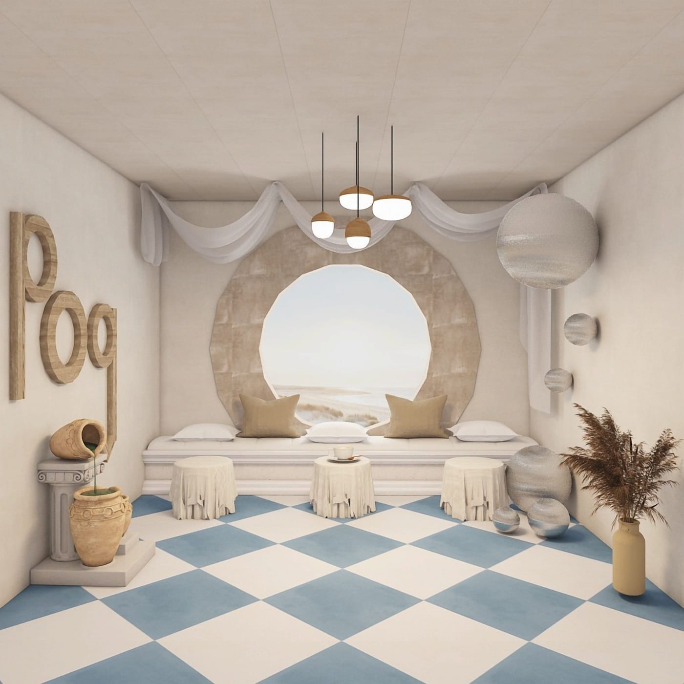 Mediterranean living room