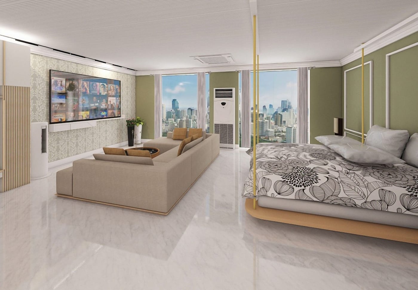 Contemporary bedroom