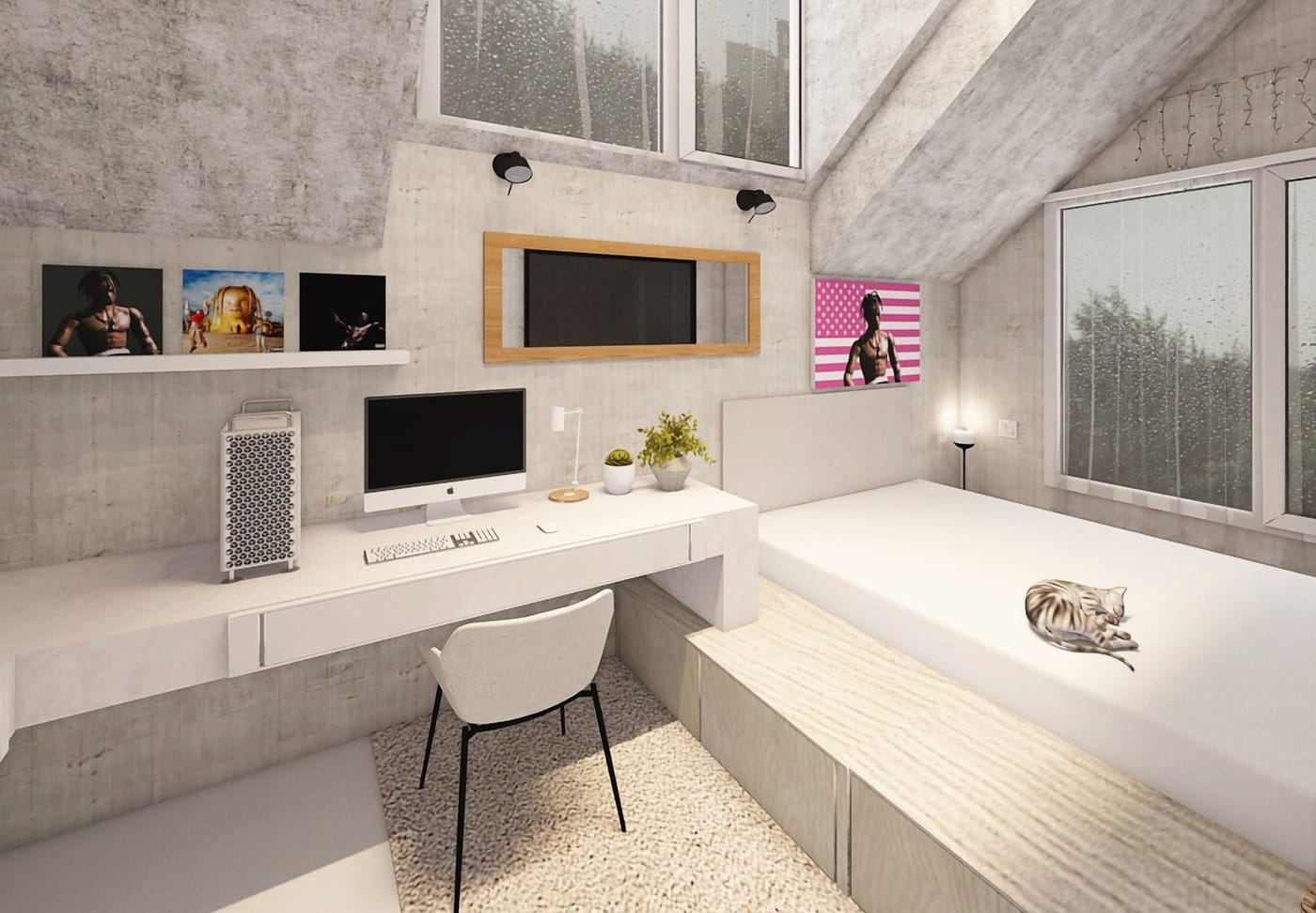 Mid-century bedroom
