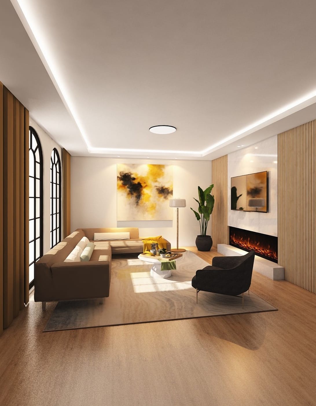 Mid-century living room