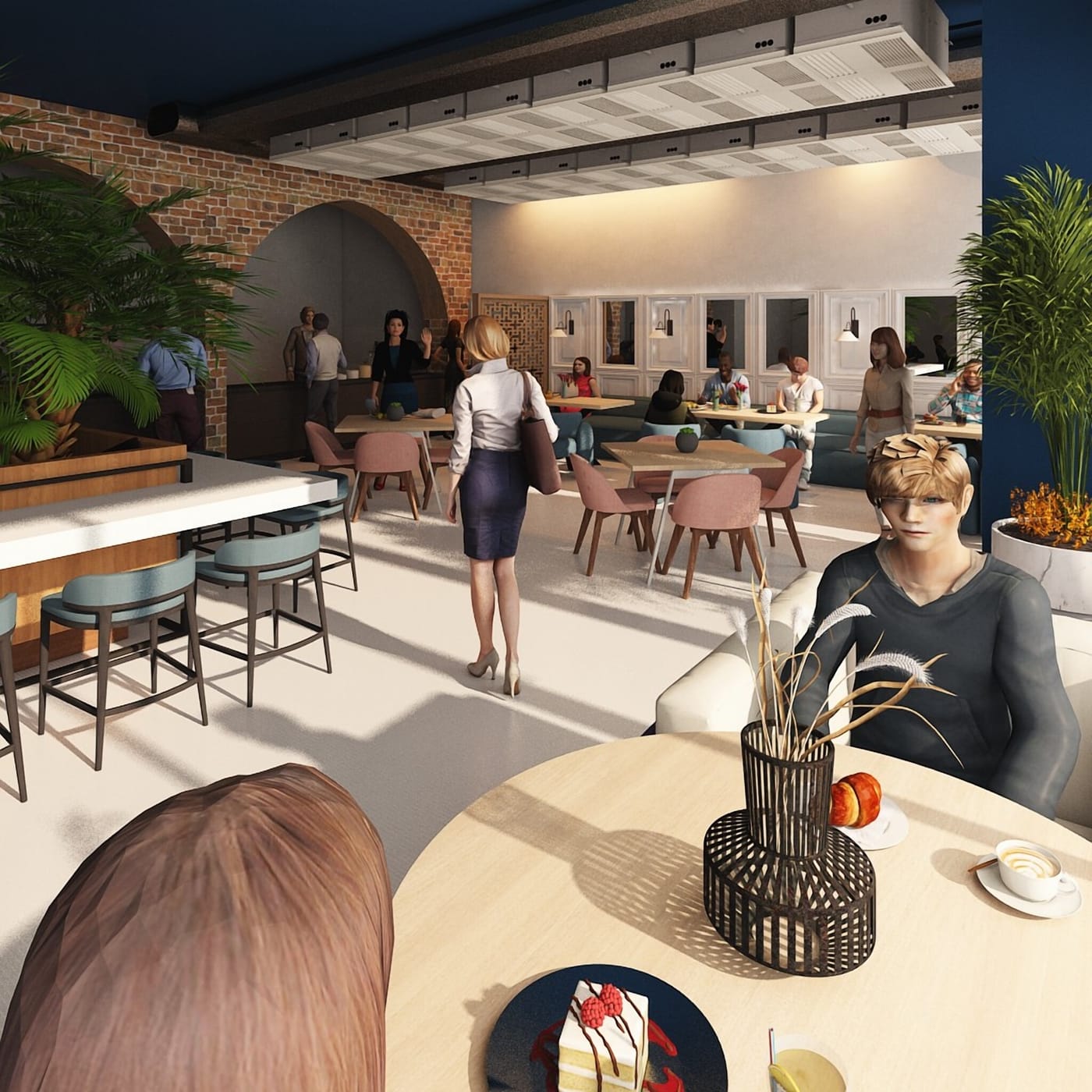 Contemporary cafe