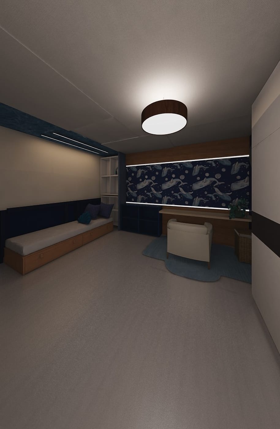 Mid-century kids room