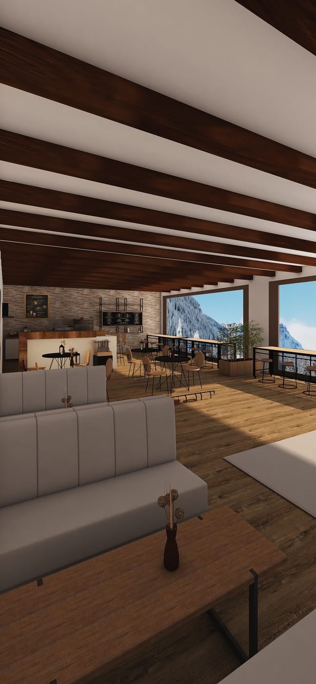 Contemporary cafe