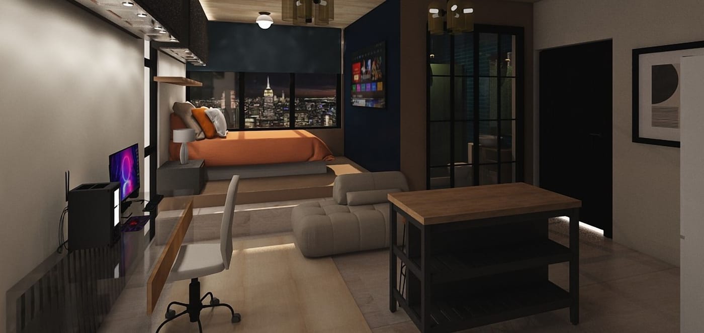 Mid-century living room