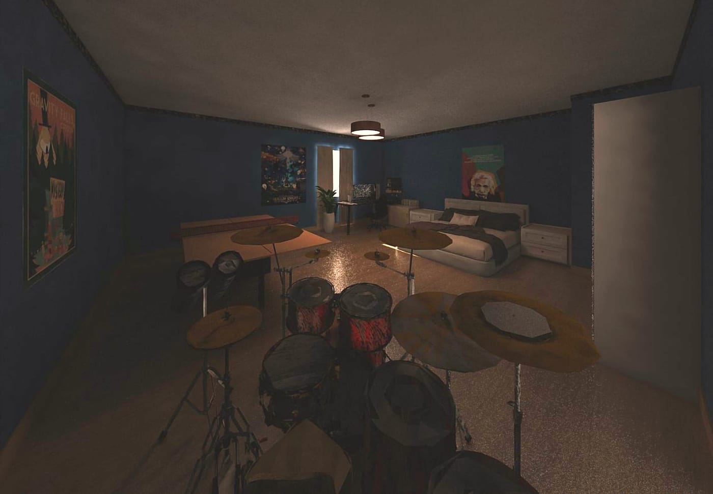 Mid-century bedroom
