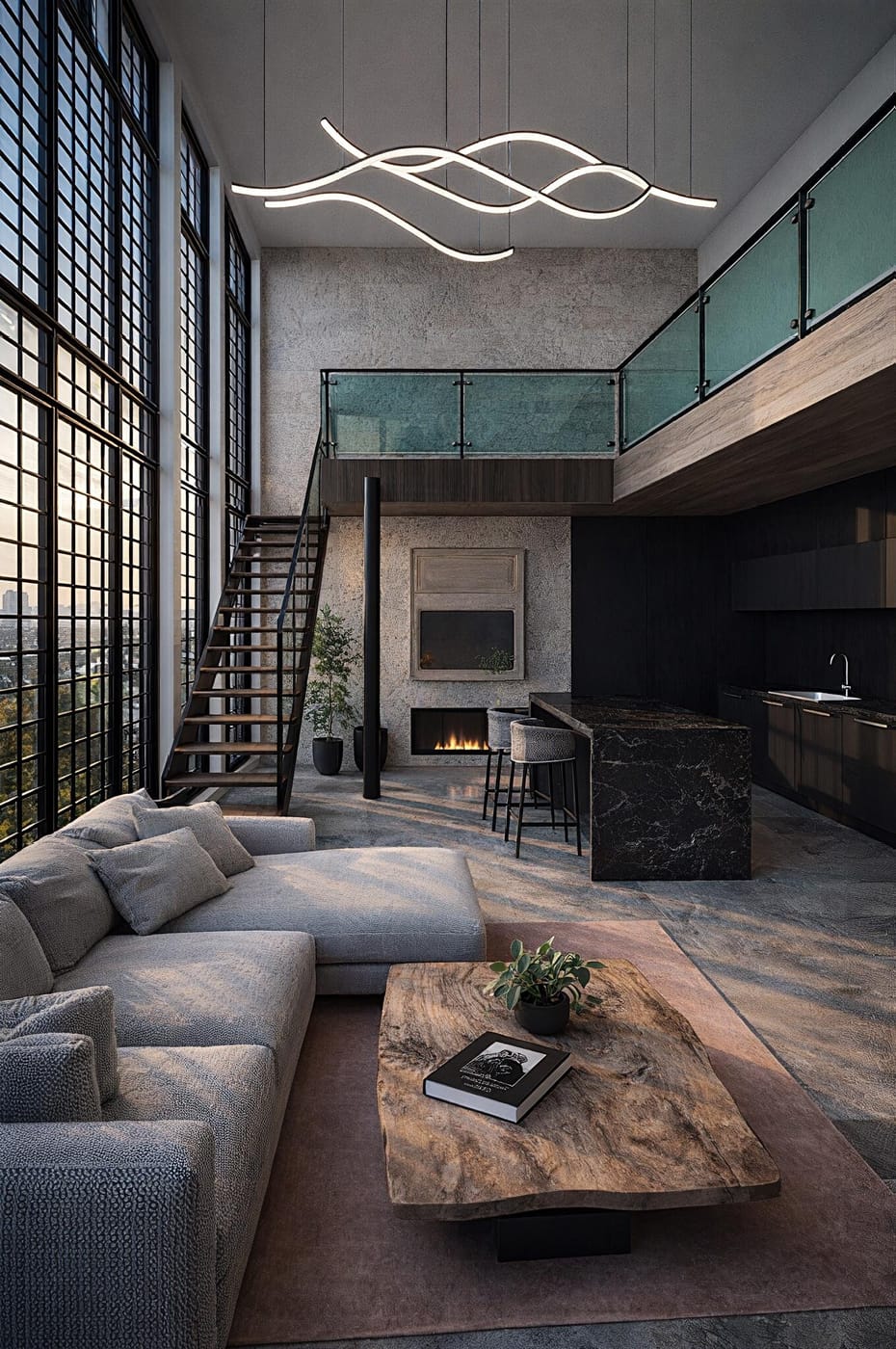 Industrial living room