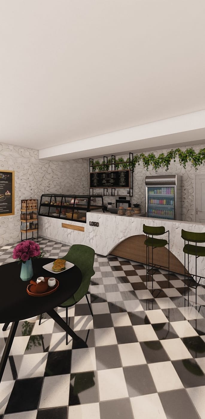Contemporary cafe