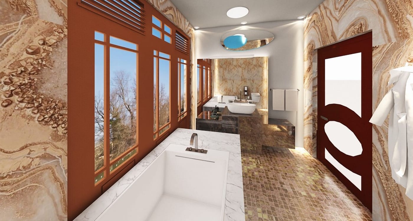 Mid-century bathroom