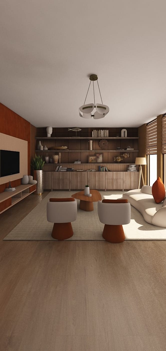 Mid-century living room