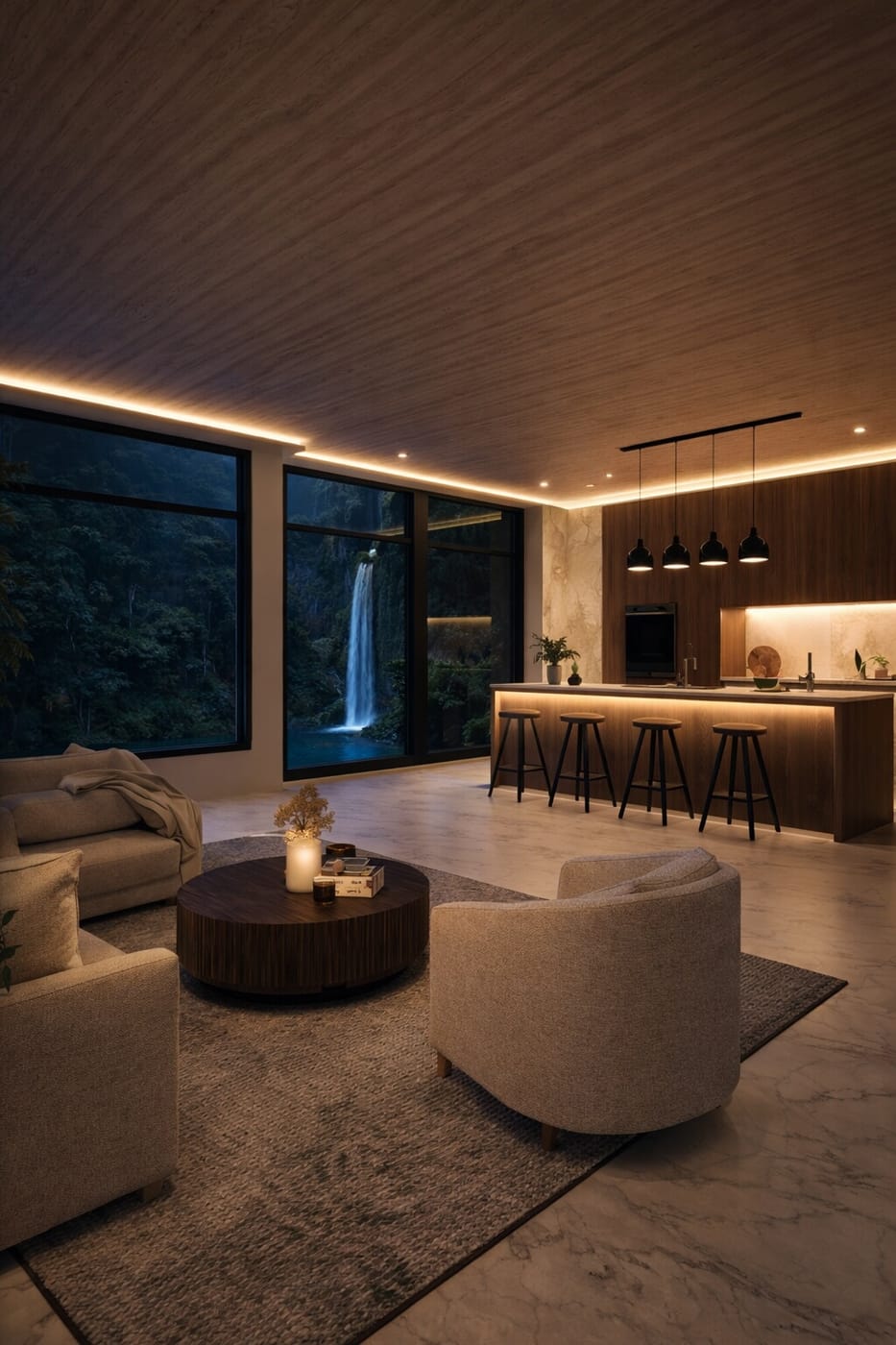 Mid-century living room