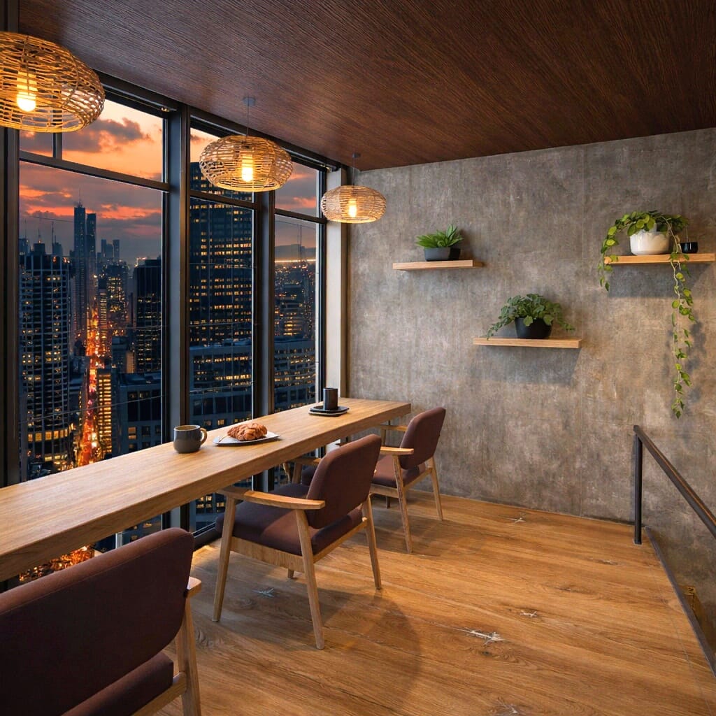 Industrial dining room