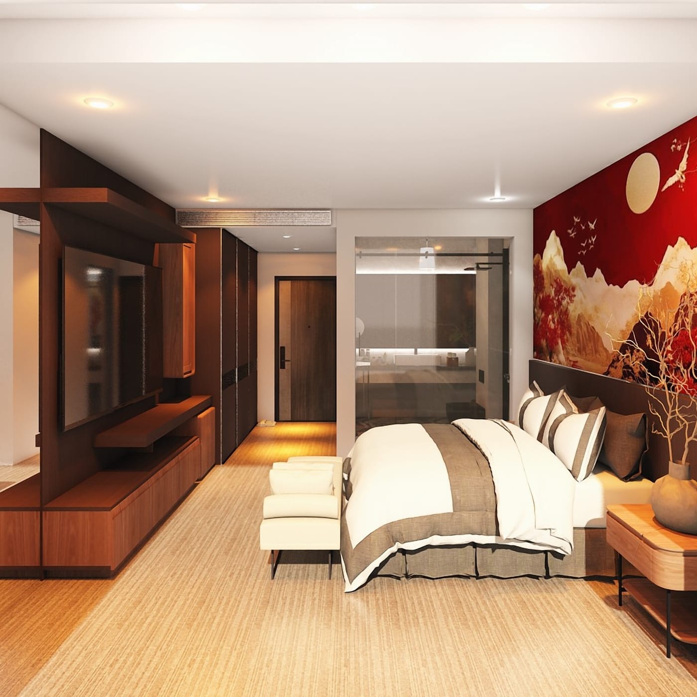 Asian bedroom