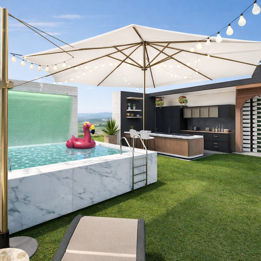 Contemporary outdoor space