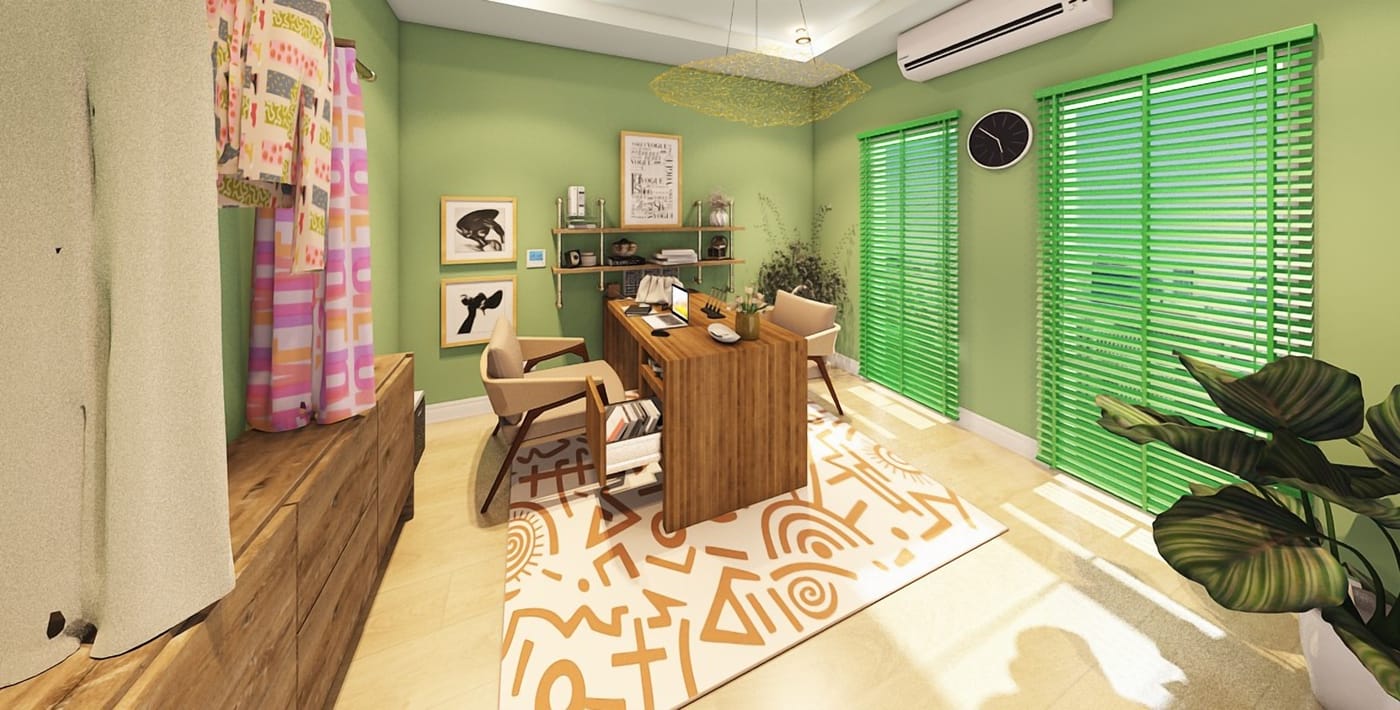Boho home office