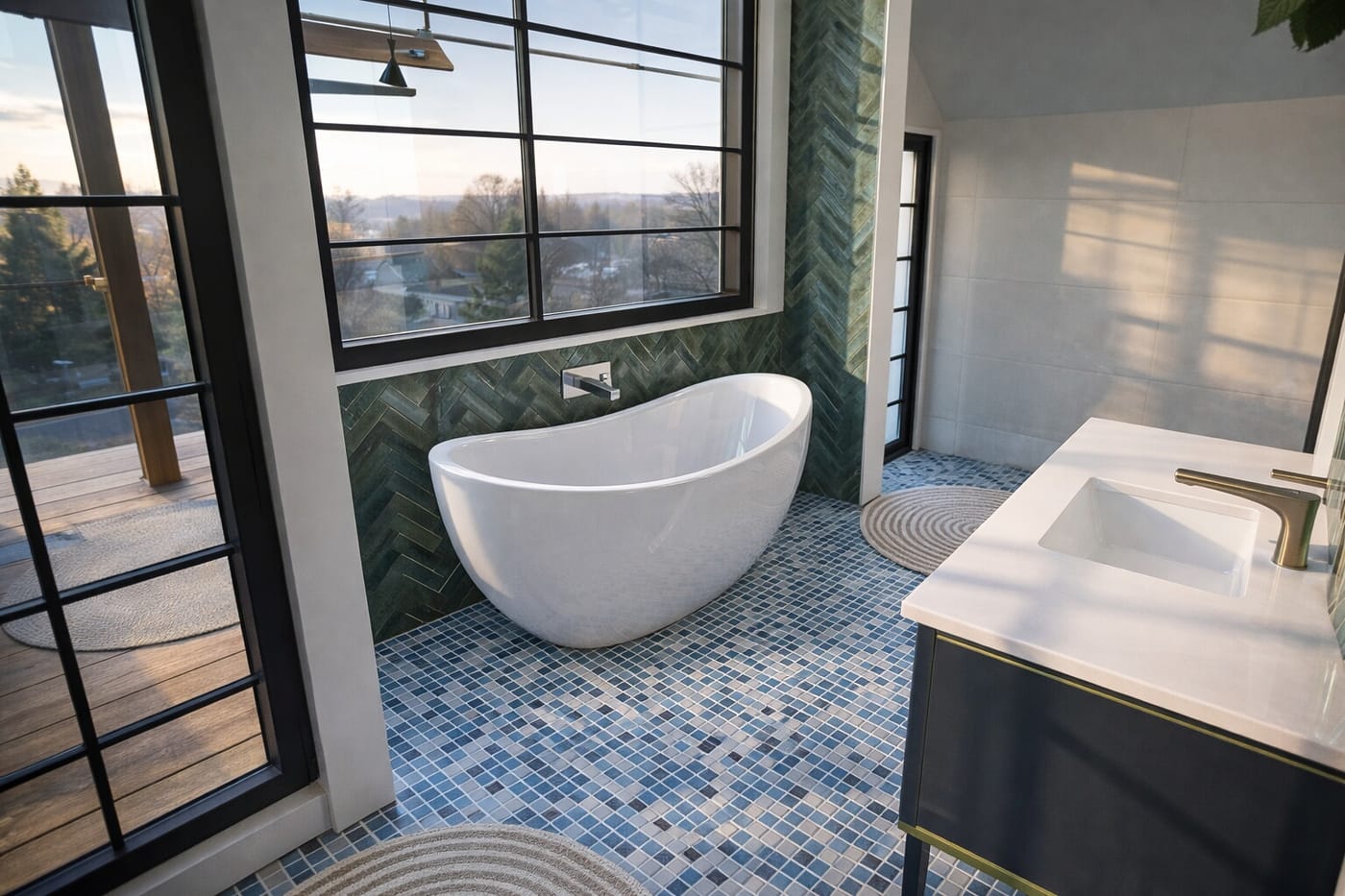 Mid-century bathroom