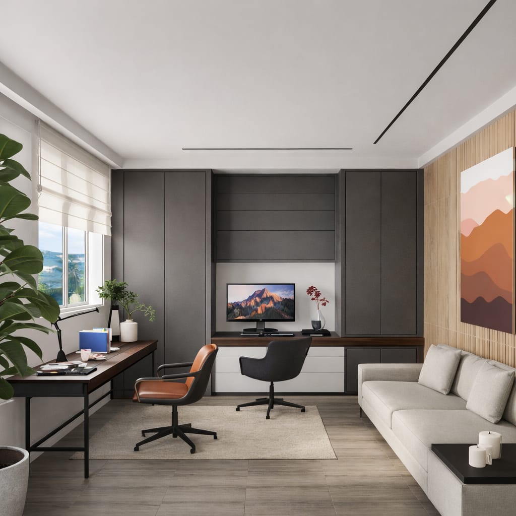 Mid-century home office