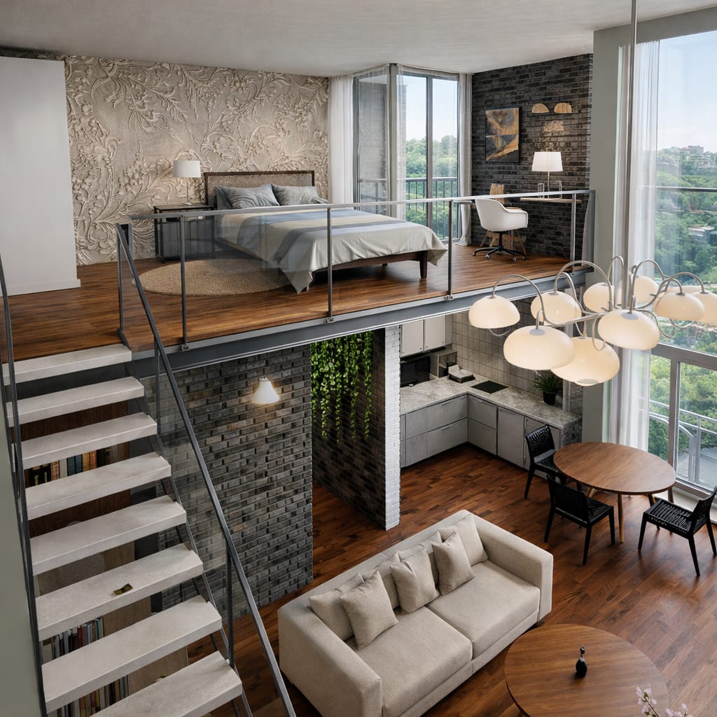 Industrial living room