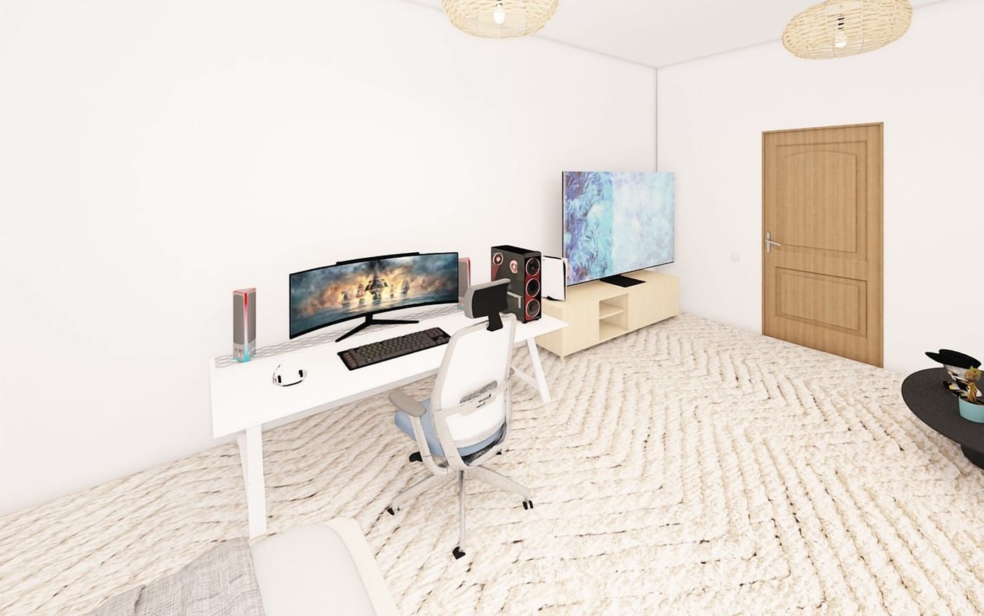 Mid-century home office