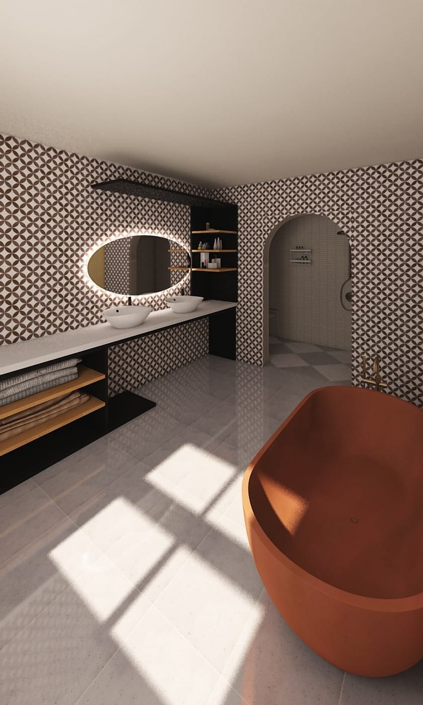 Mid-century bathroom