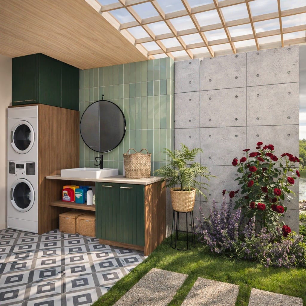 Mid-century laundry room