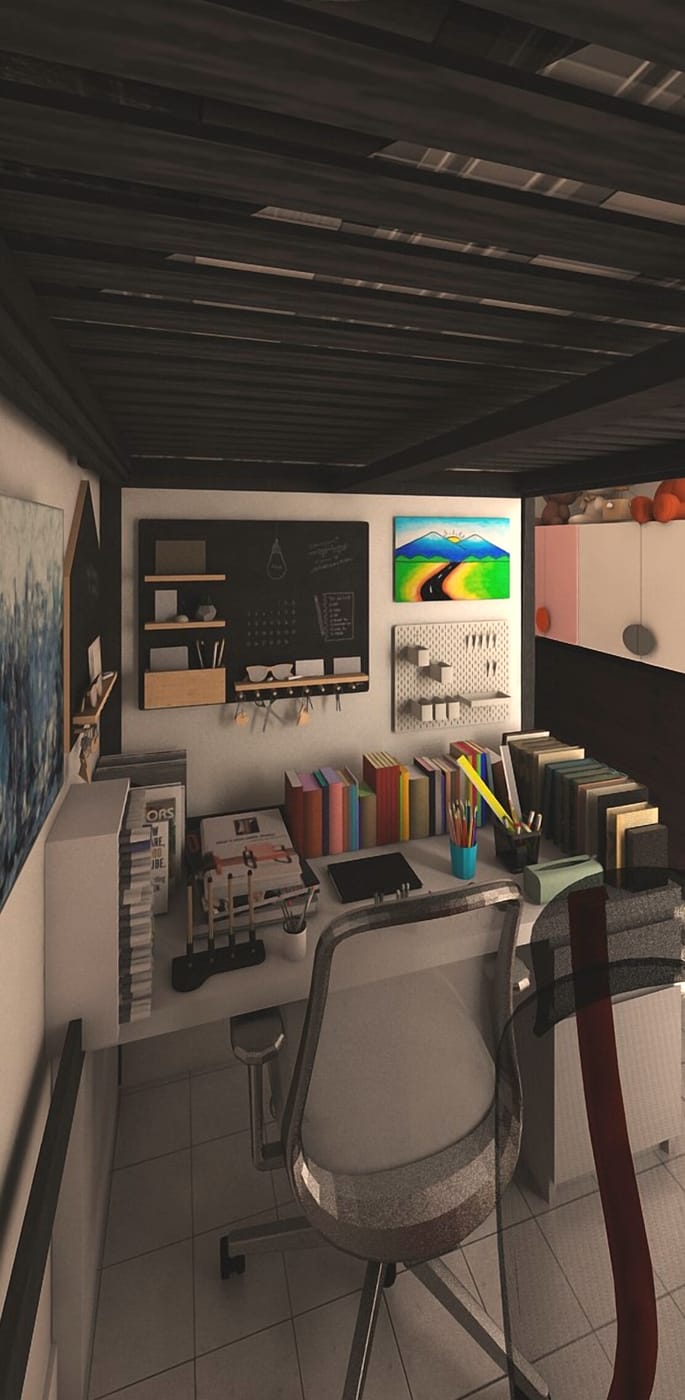 Mid-century home office
