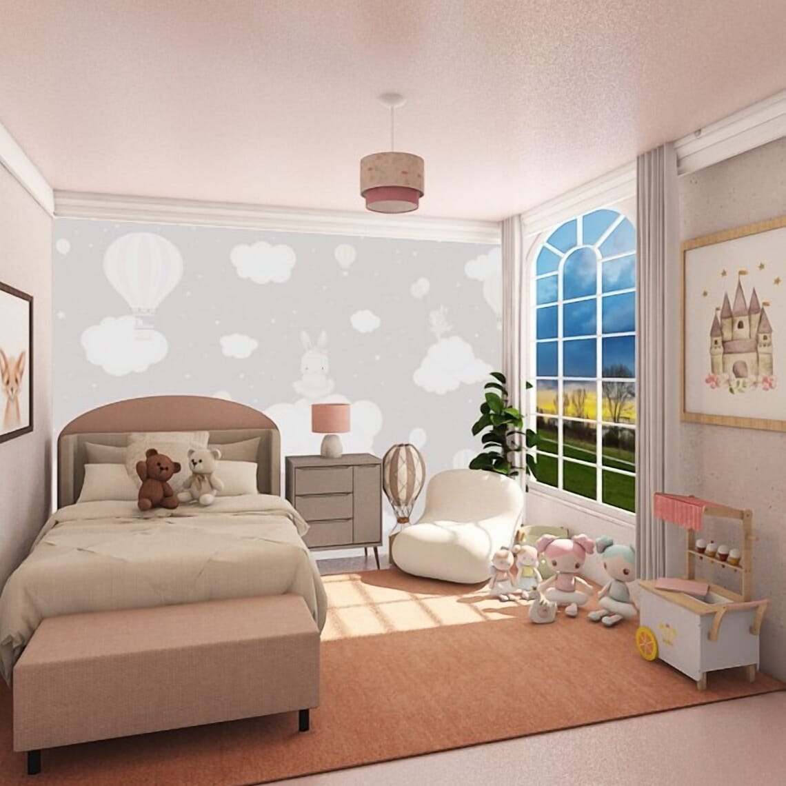 Boho kids room