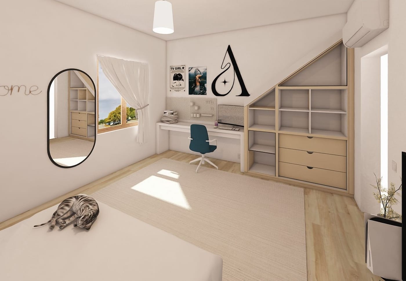 Contemporary bedroom