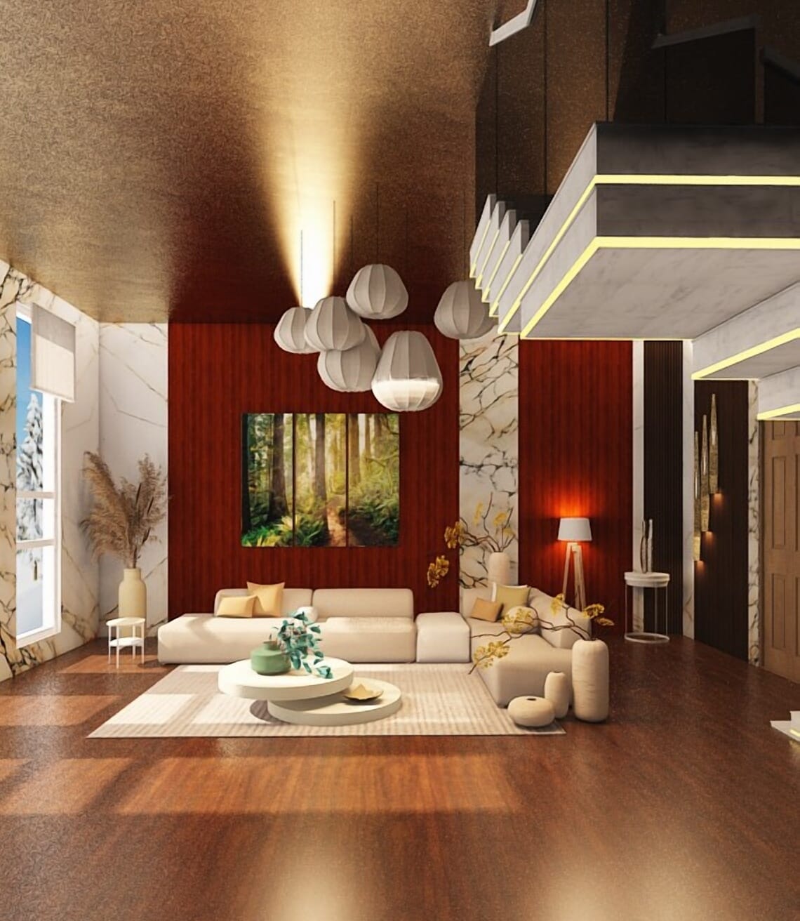 Mid-century living room