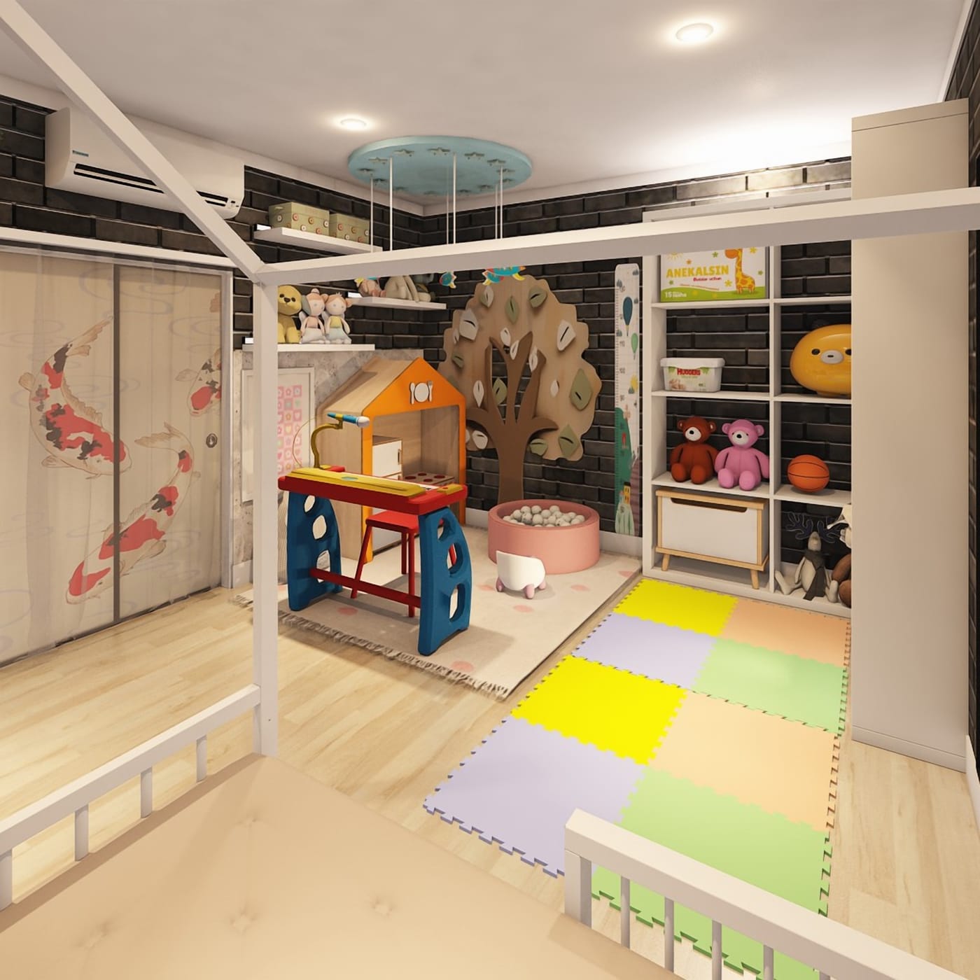 Boho kids room