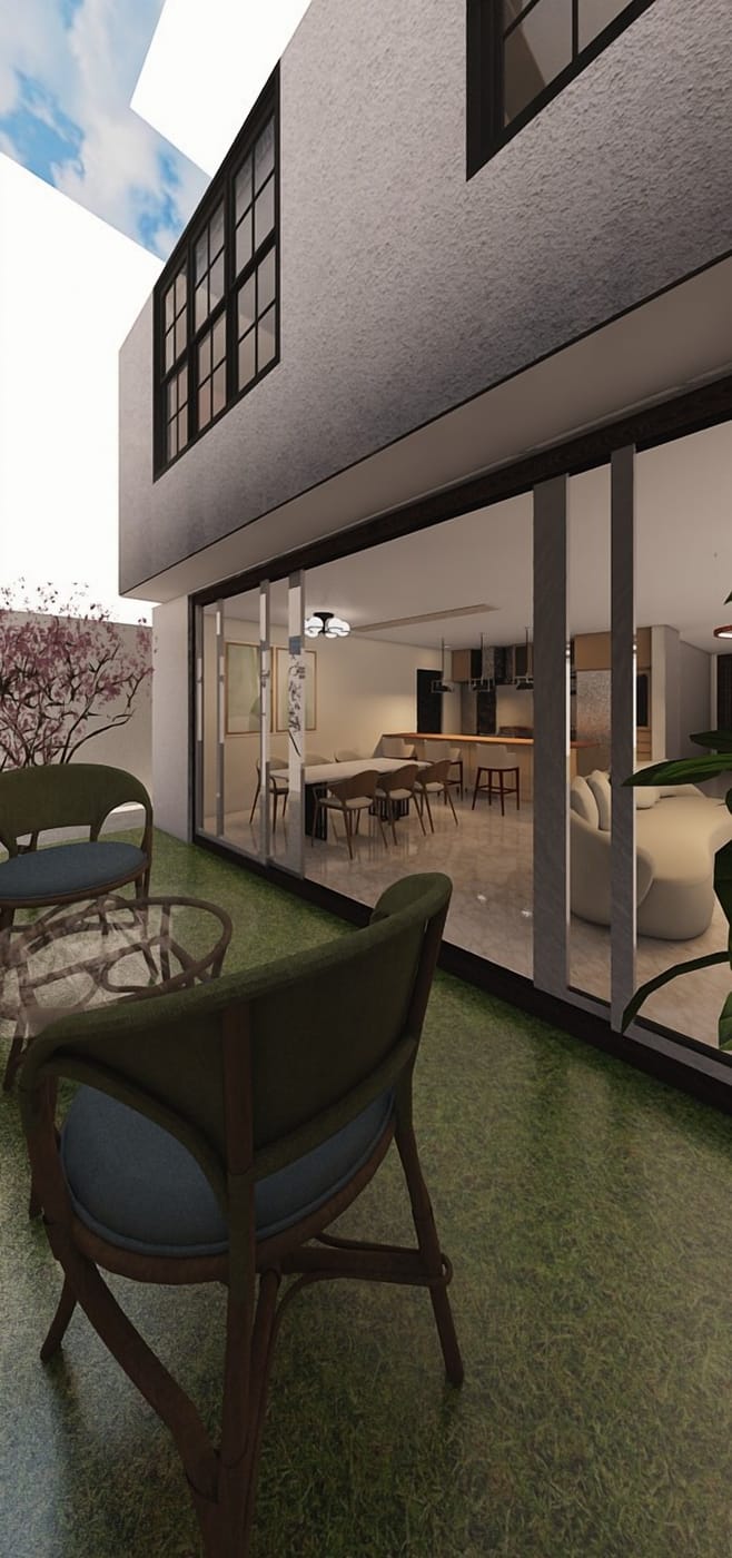 Mid-century outdoor space