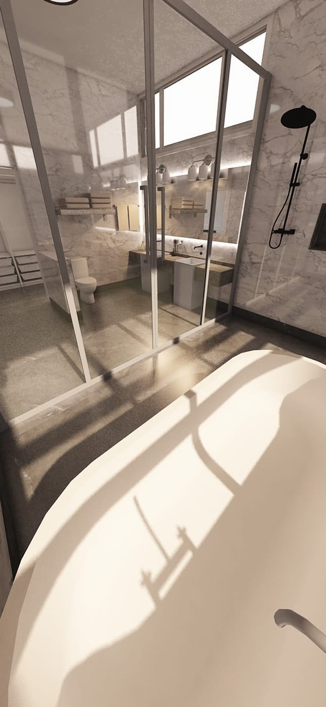 Mid-century bathroom