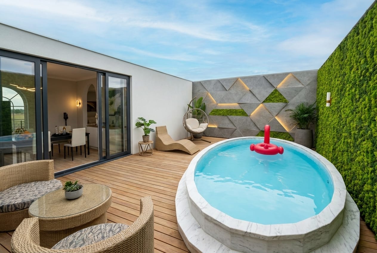 Mid-century outdoor space