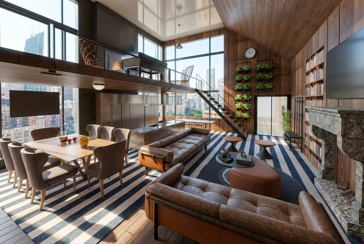 Industrial living room