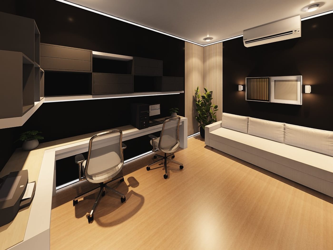 Mid-century home office