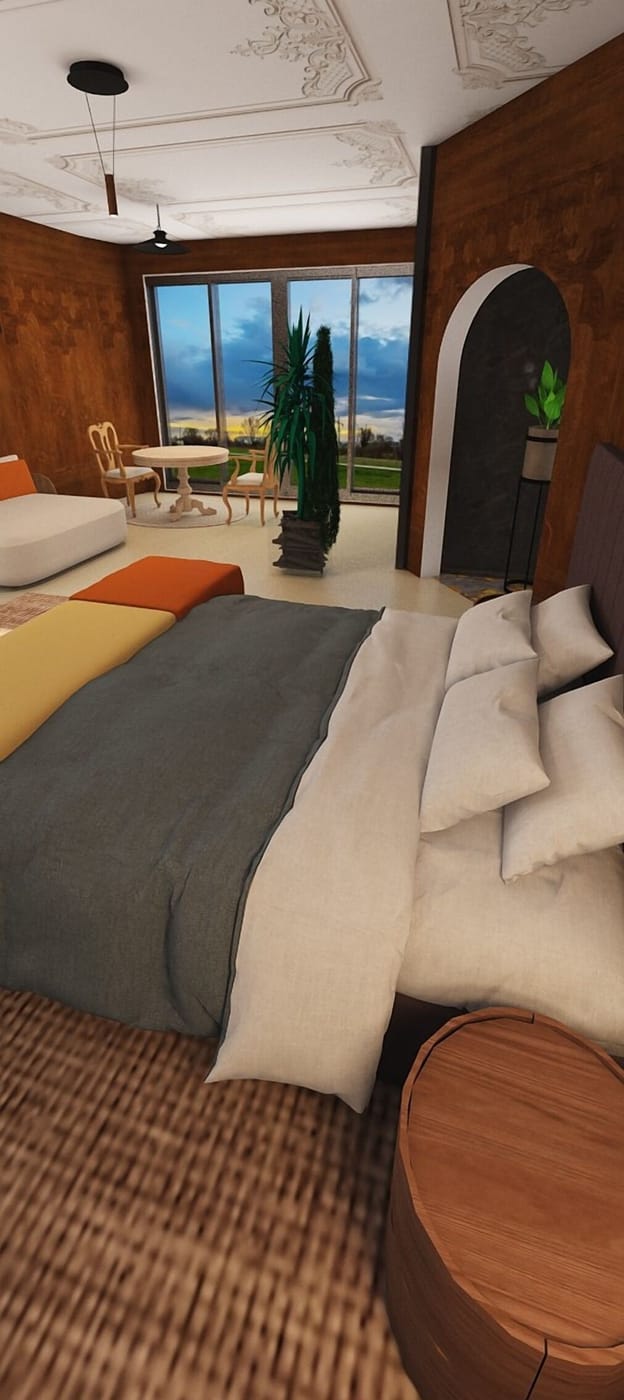 Mid-century bedroom