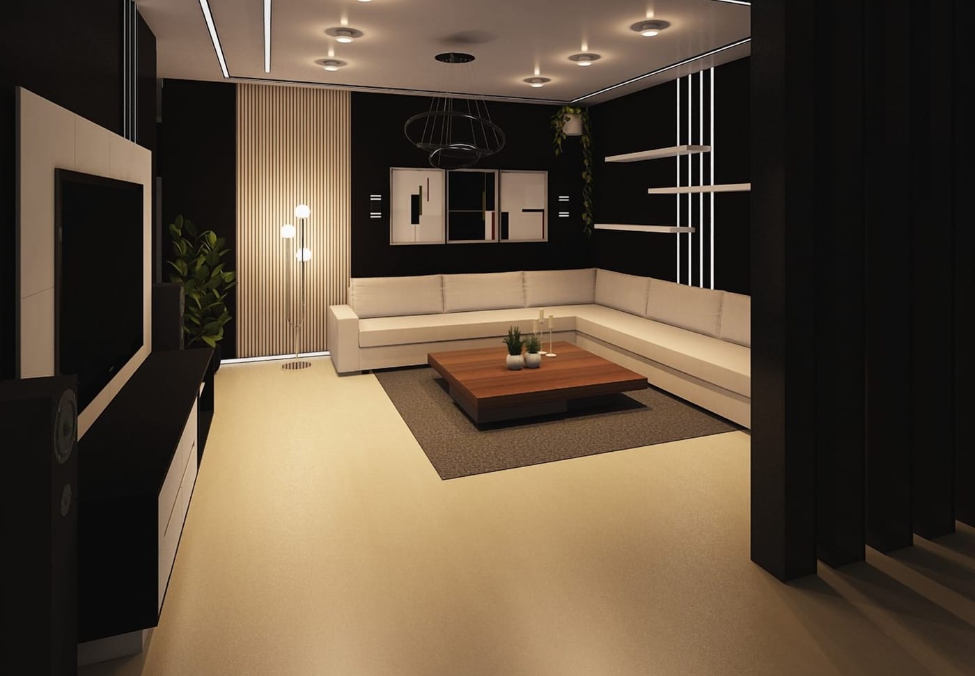 Mid-century living room