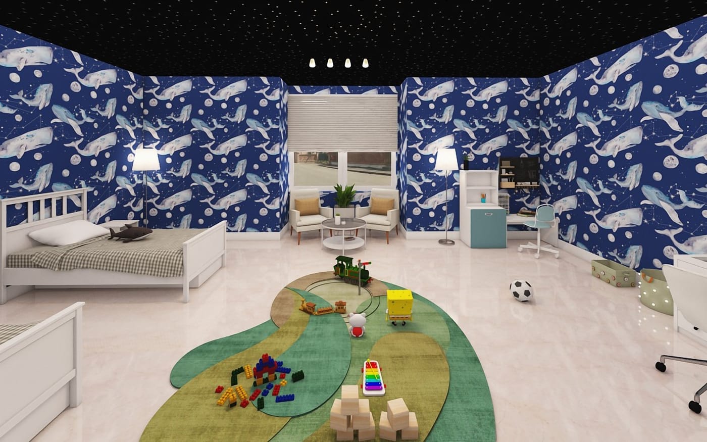 Mid-century kids room