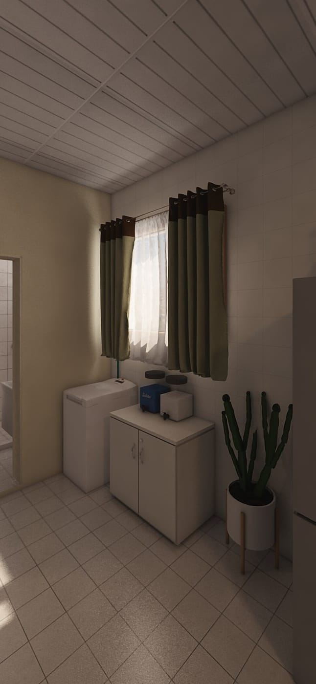 Mid-century laundry room