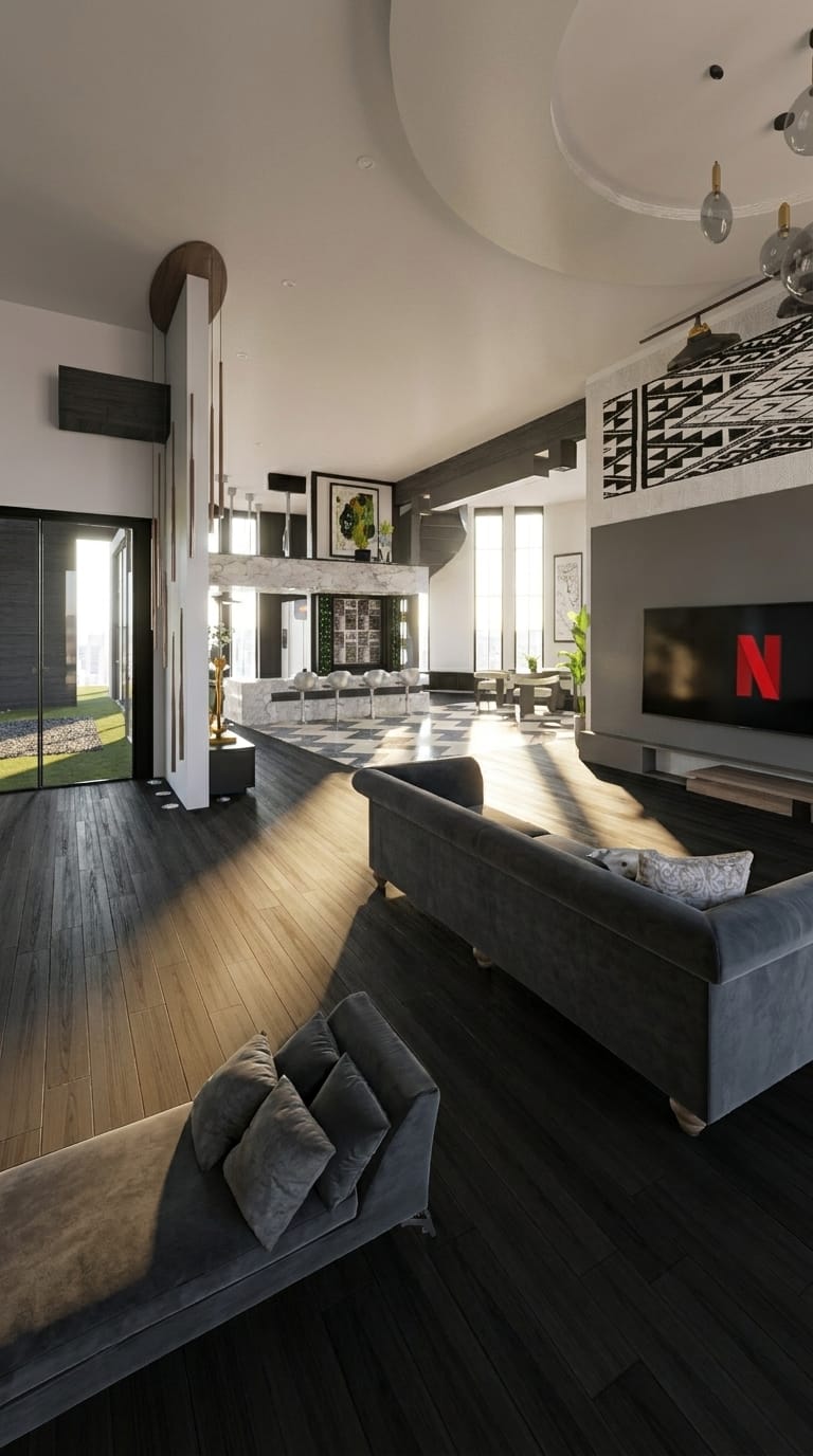 Mid-century living room