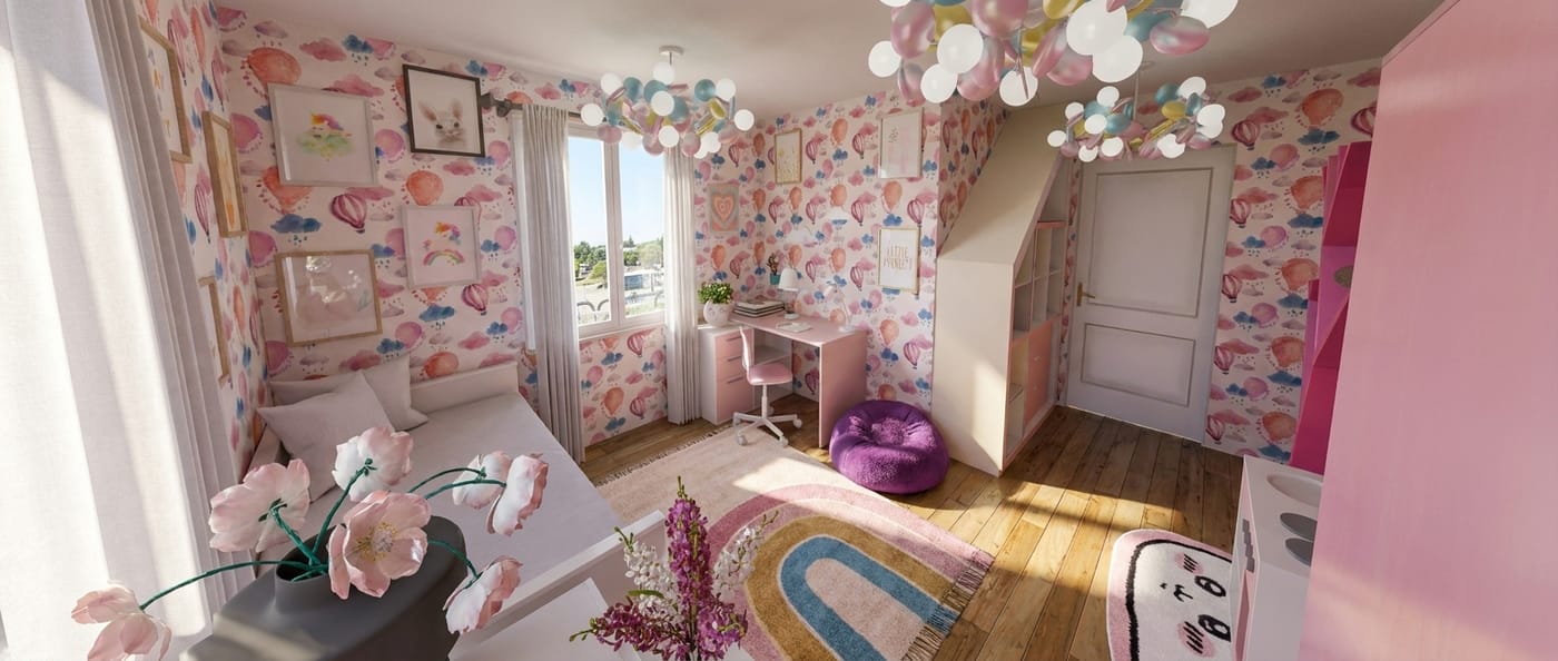 Boho kids room