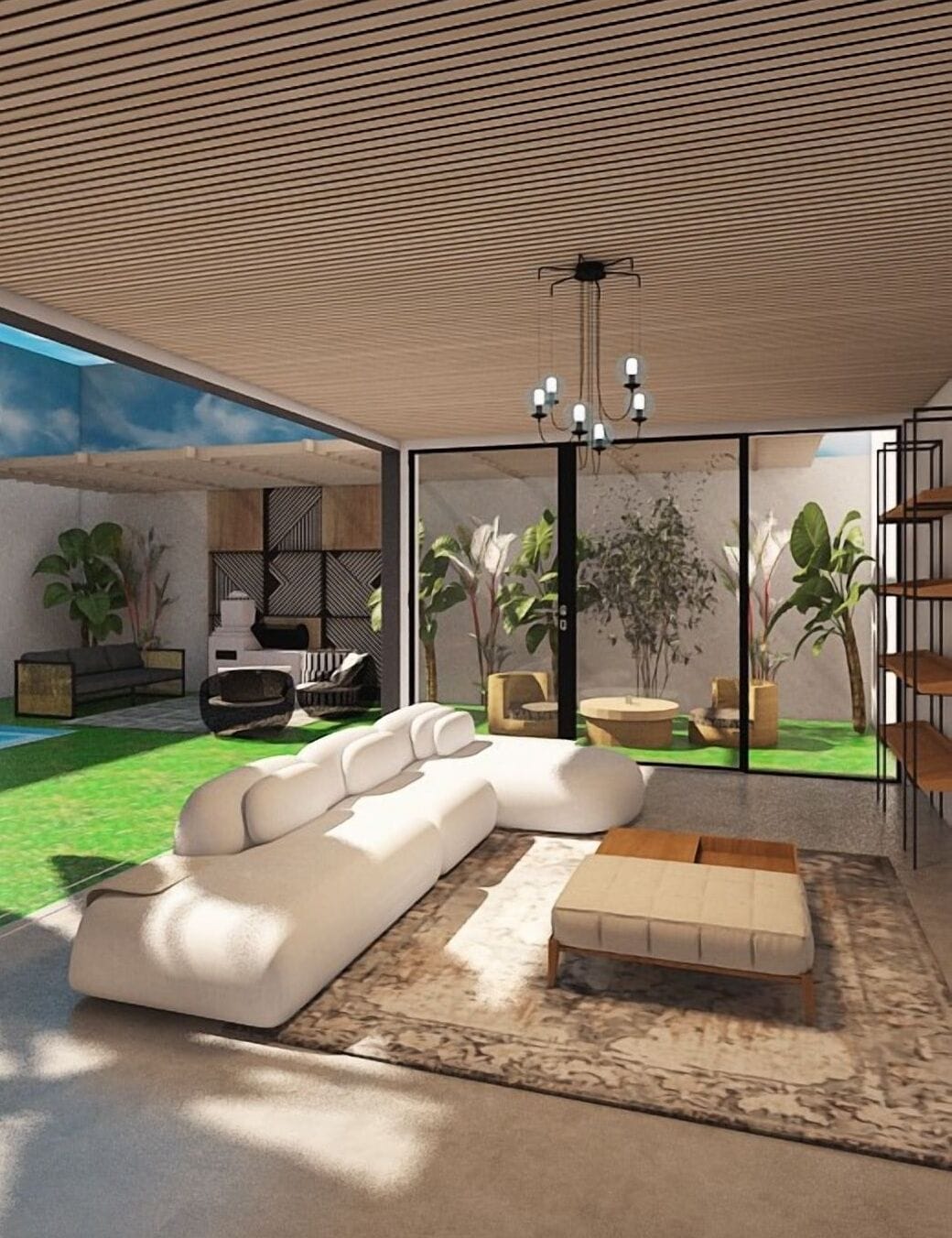 Mid-century living room