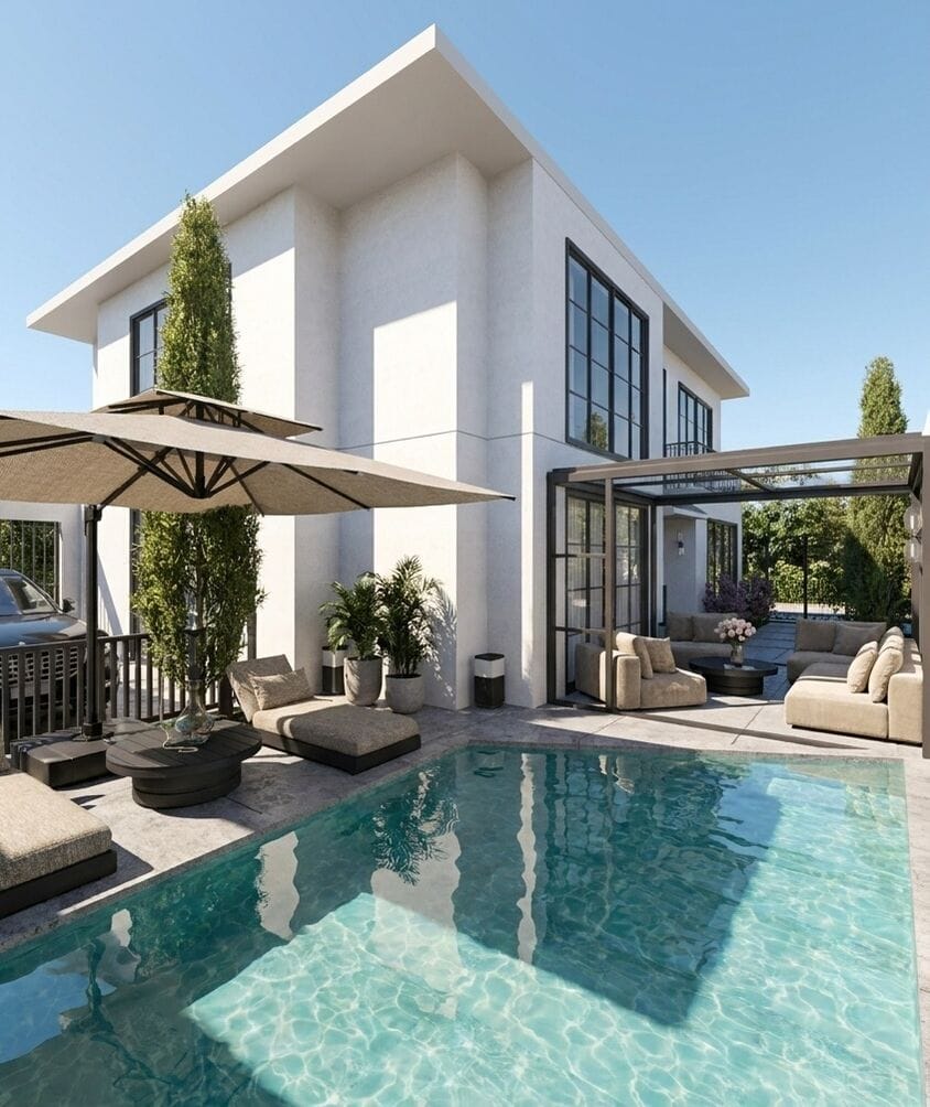 Contemporary outdoor space