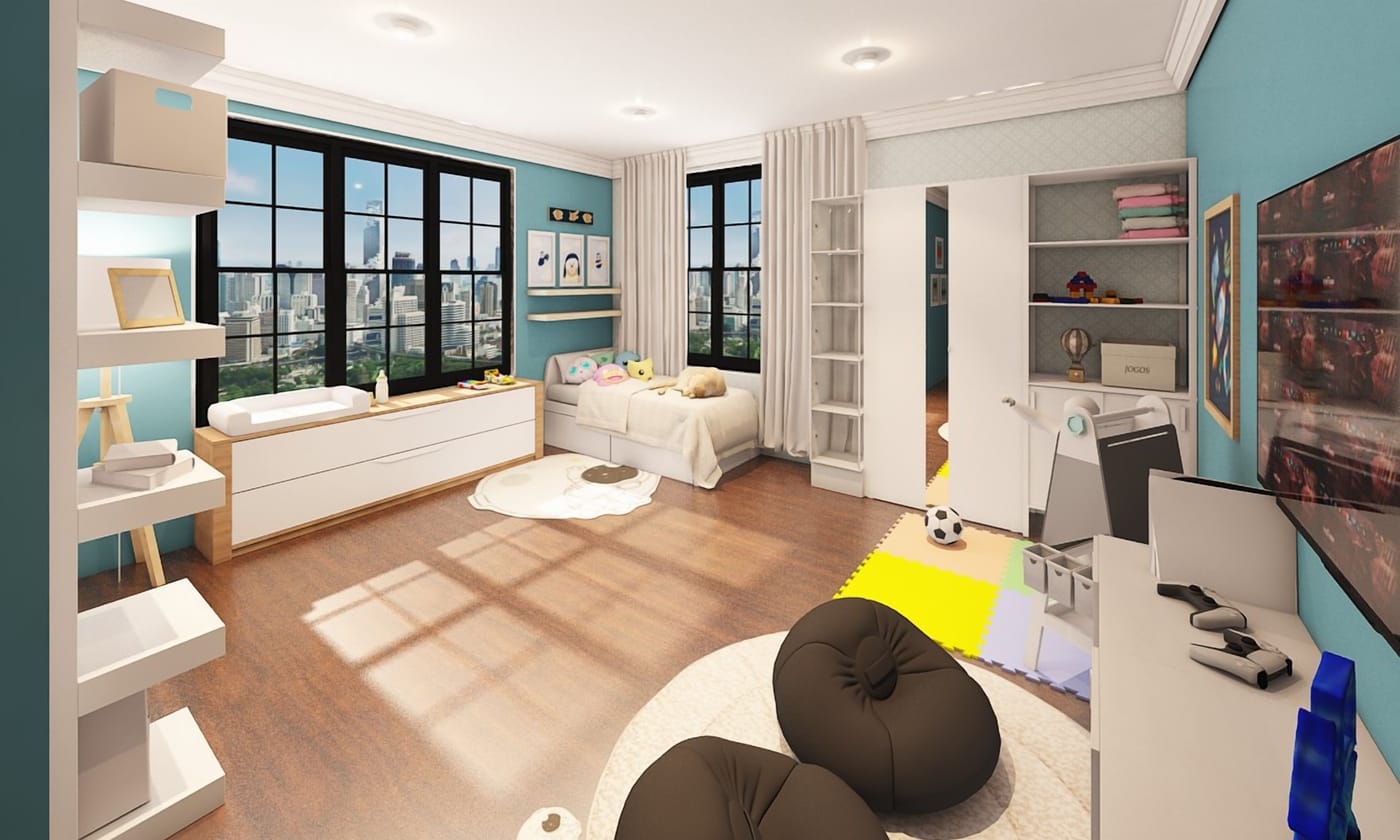 Mid-century kids room
